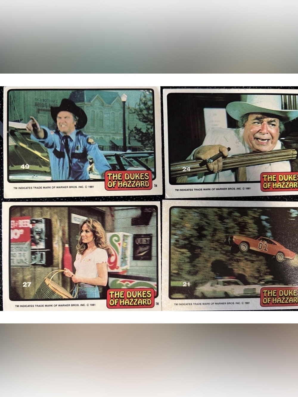 1981 Dukes of Hazzard Vintage Trading Cards 4 As Shown